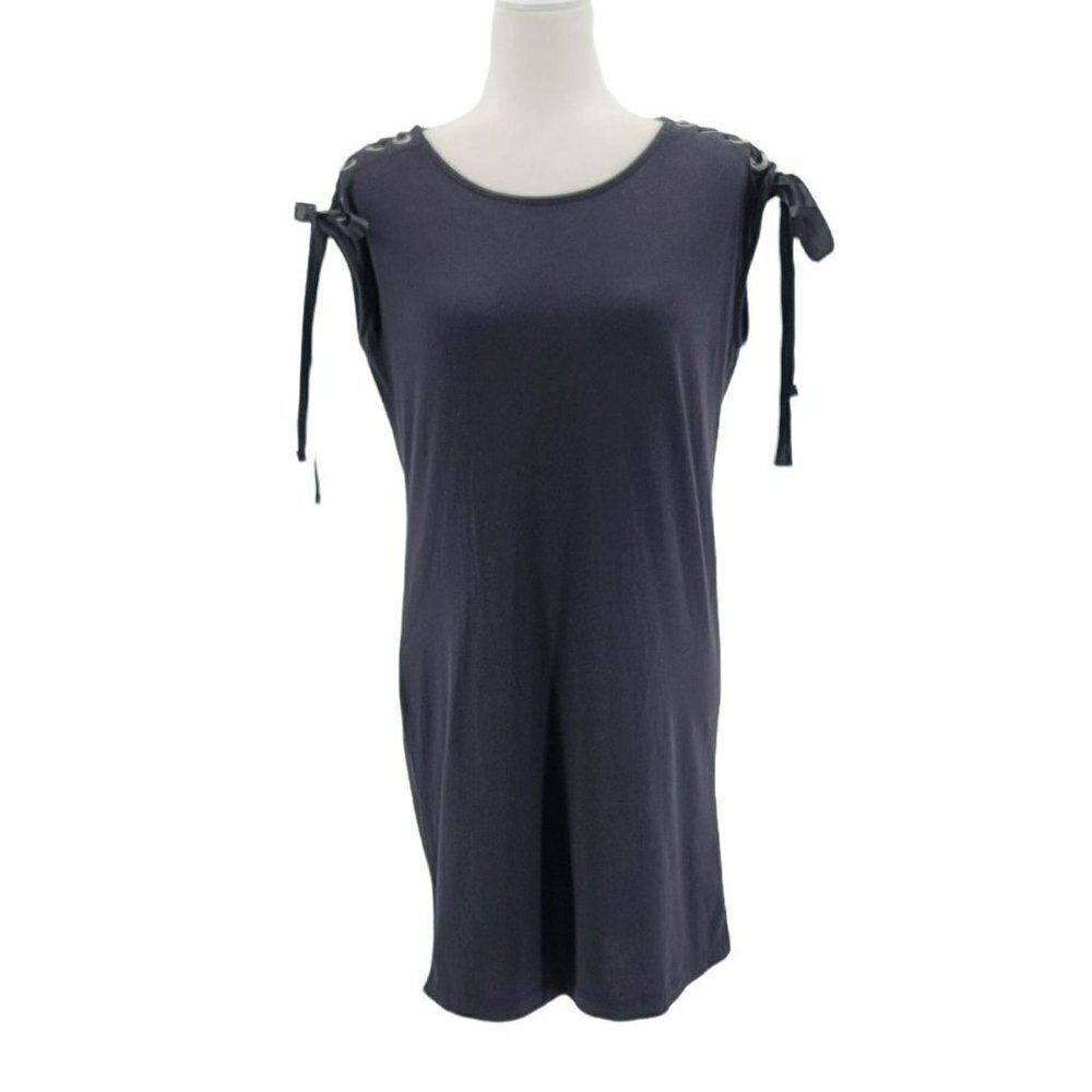 Sincerely Jules Ribbon Studded Black Short Dress Womens Small